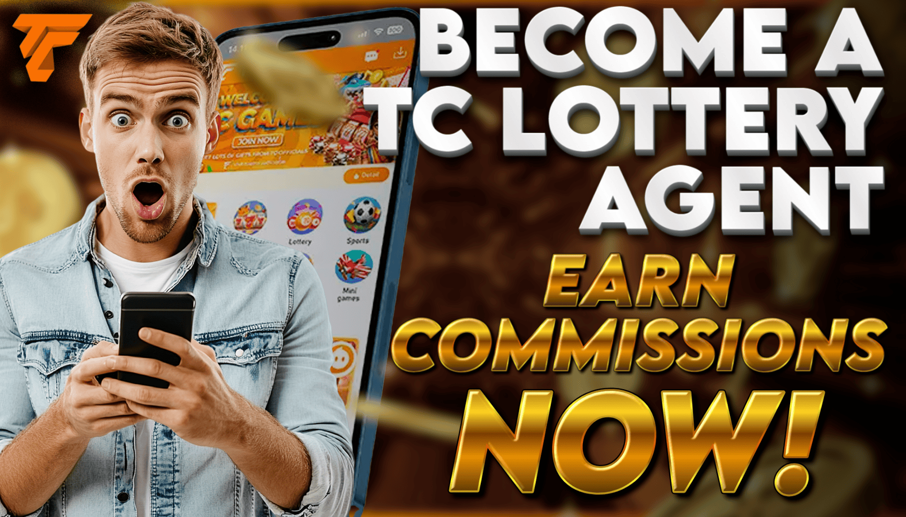 a tc lottery agent earning commissions by inviting